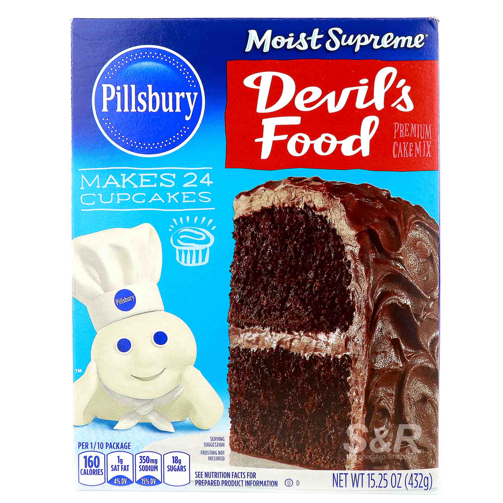 Pillsbury Moist Supreme Devil's Food Premium Cake Mix 432g Pillsbury Moist Supreme Devil's Food Premium Cake Mix 432g